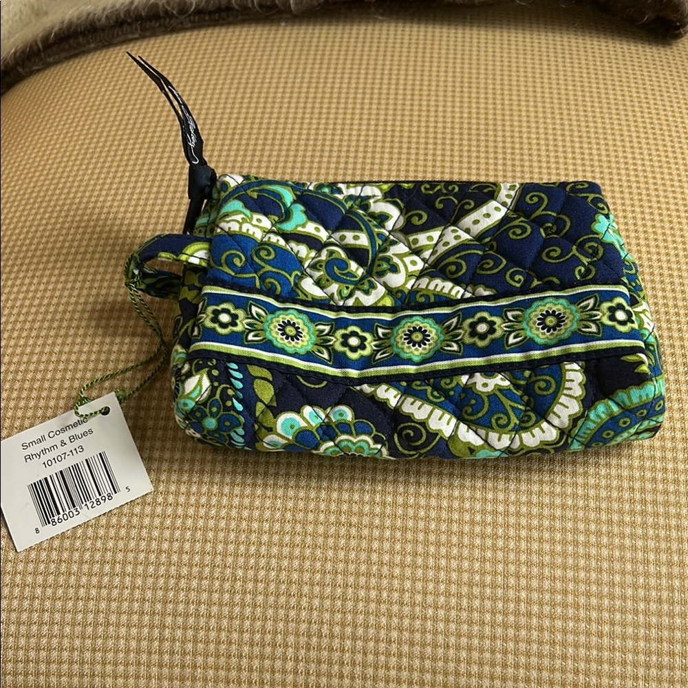 NWT Vera Bradley Rhythm & Blues Small Cosmetic bag
